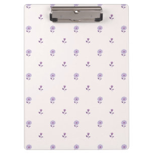 Mini Floral Focus Pastel Purple Clipboard