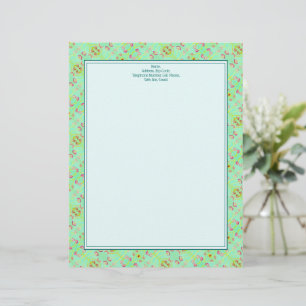 Mini Floral Patterned Custom Letterhead