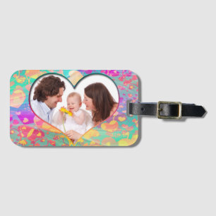 Mini Frame - Hearts VI + your Photo Luggage Tag