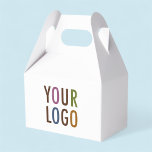 Mini Gable Favour Gift Box with Handle Company Log<br><div class="desc">Easily personalise this mini gable box with your company logo, thank you text, and box colour. It's perfect for small gift items and favours such as candy, jewellery, soaps, small product samples, etc. It's available in other box styles and you can customise it to other colours. Custom logo favour gift...</div>