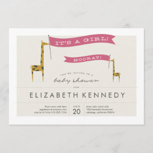 Mini Giraffes Invitation