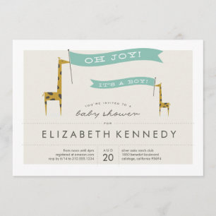 Mini Giraffes Invitation