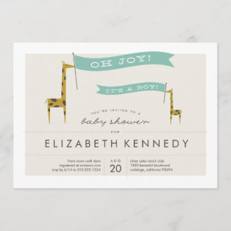 Mini Giraffes Invitation