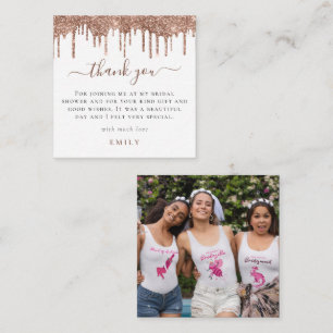 MINI Glitter Drip Photo Bridal Shower Thank You Card