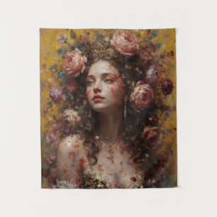 Mini Golden Bloom Tapestry – Wall Art