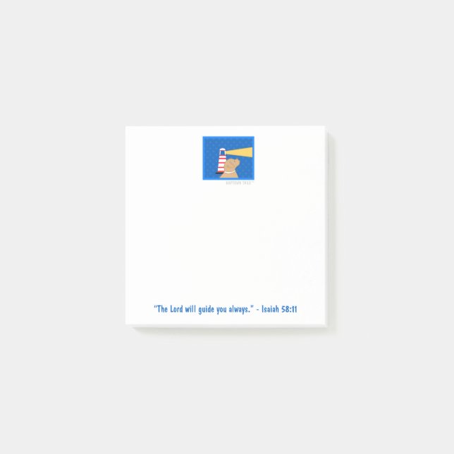Mini Golden Dog Lighthouse Post-it Notes (Front)