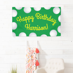 Mini Golf Balls Birthday Party Kids Sports Banner