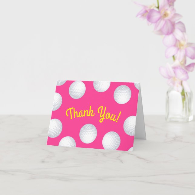 Mini Golf Birthday Party Pink Card (Orchid)