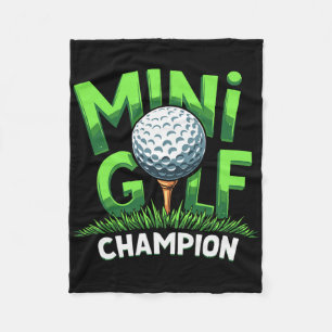 Mini Golf Champion Fun Golf Tee For Winners  Fleece Blanket