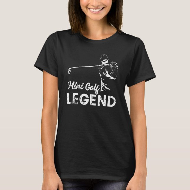 Mini Golf Legend Golfing Player Golfer Coach Graph T-Shirt (Front)