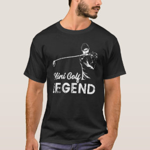 Mini Golf Legend Golfing Player Golfer Coach Graph T-Shirt
