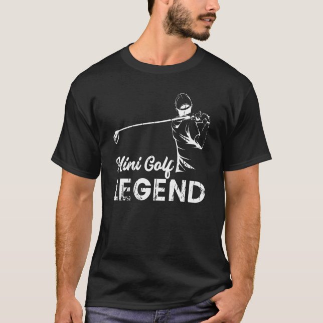 Mini Golf Legend Golfing Player Golfer Coach Graph T-Shirt (Front)