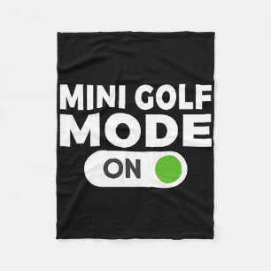 Mini Golf Mode On Mini Golf Fleece Blanket