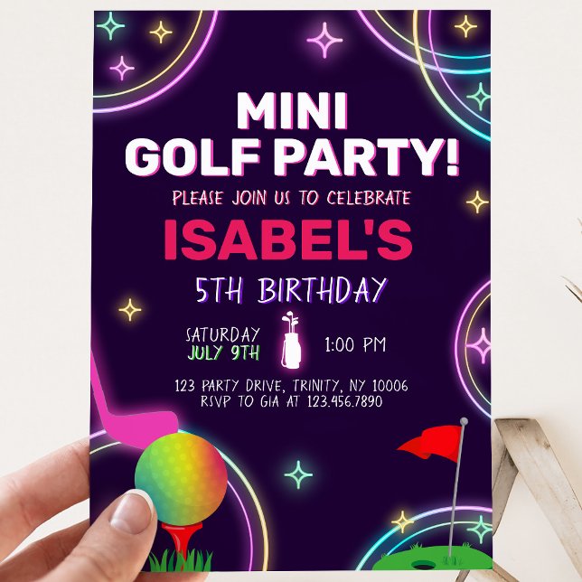 Mini Golf Party Birthday Invitation (Creator Uploaded)