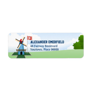 Mini Golf WIndmill Return Address Label