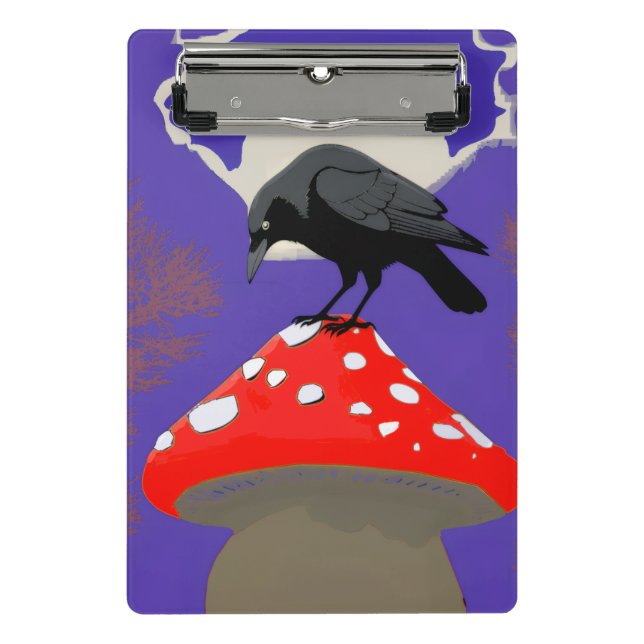 Mini Gothic Mystical Raven Clipboard (Front)