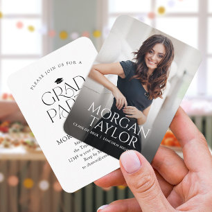 Mini Graceful Elegance Photo Graduation Invite