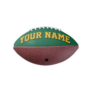 Mini GREEN AND GOLD Personalised Football American Football
