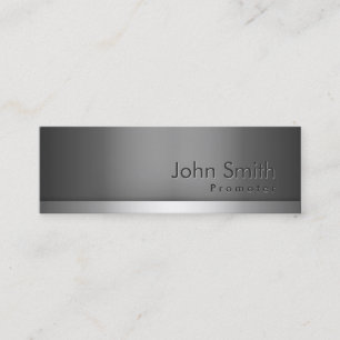 Mini Grey Metal Promoter Business Card
