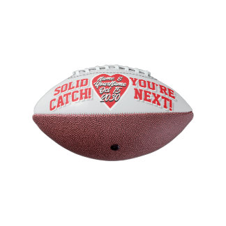 MINI -Grey & Red- Alternative Garter Toss Wedding American Football