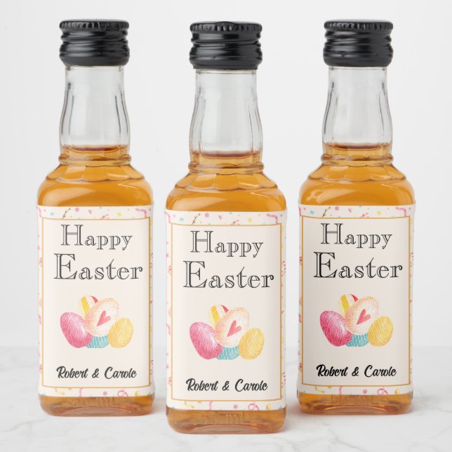 Mini Happy or Blessed Easter (10) Mini Liquor Bottle Label (Bottles)