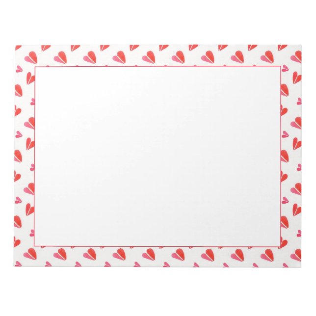 MINI HEARTS 11x8.5 Note Pad (Front)