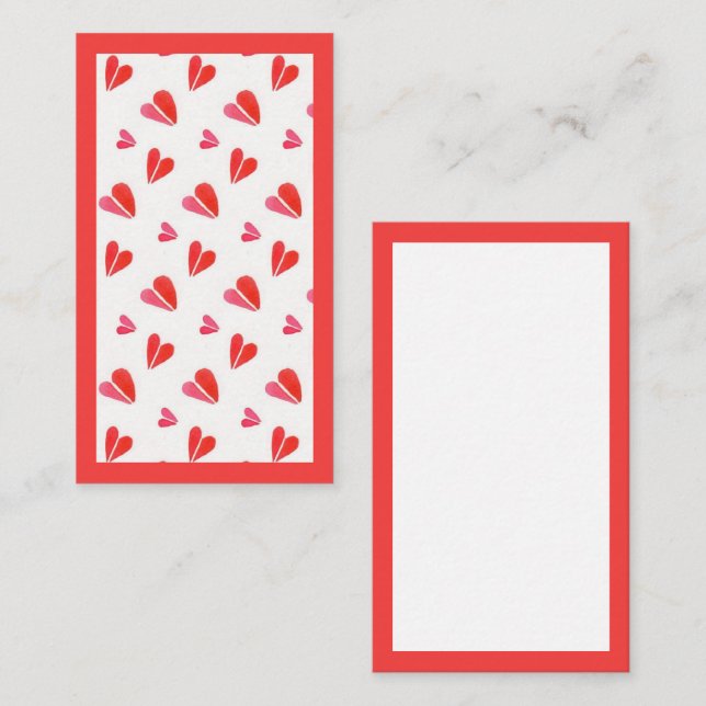 MINI HEARTS 3.5x2 Flat Card II / Vertical (Front/Back)