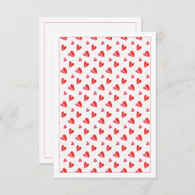 MINI HEARTS 3.5x5 Blank Flat Card (Front/Back)