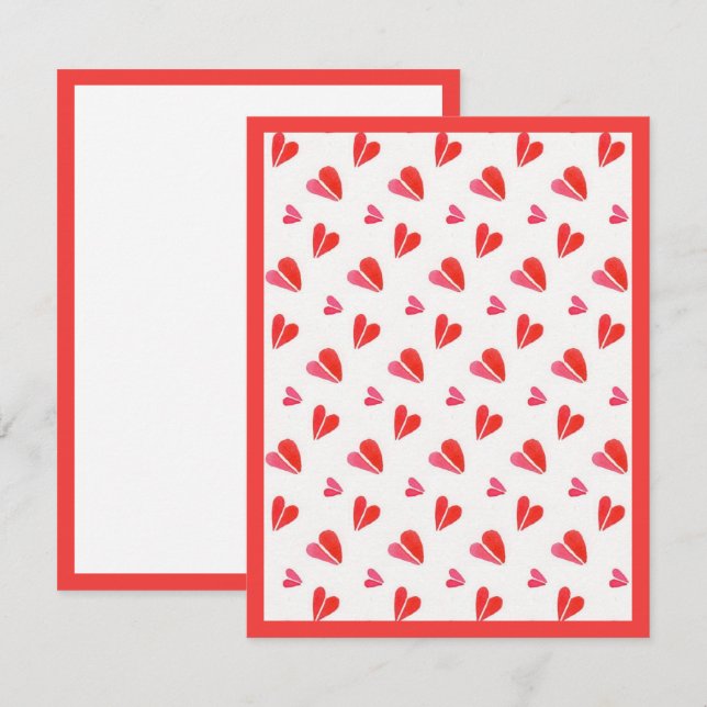 MINI HEARTS 4.25x5.5 Flat Card II / Vertical (Front/Back)