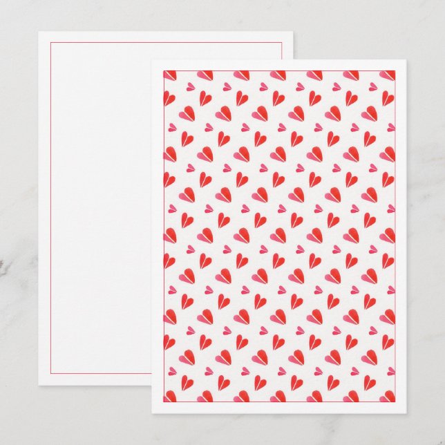 MINI HEARTS 4.5x6.25 Blank Flat Card (Front/Back)