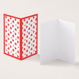 MINI HEARTS 4x3.5 Card II / Vertical Book Fold