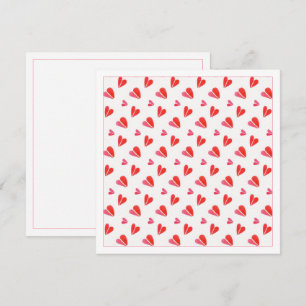 MINI HEARTS 5.25" Square Flat Card