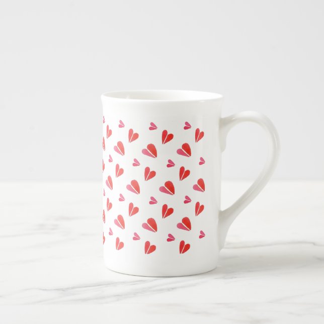 MINI HEARTS Bone China Mug (Right)