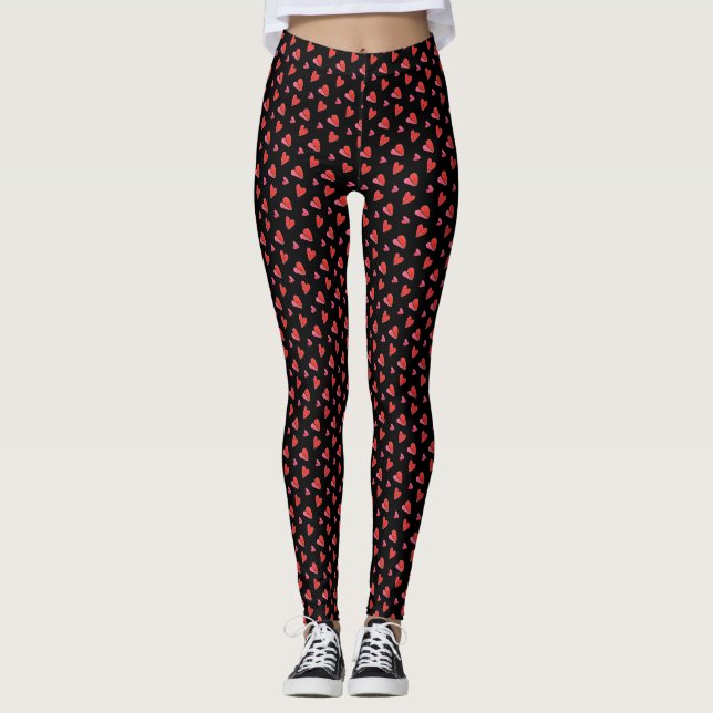 MINI HEARTS II All-Over-Print Leggings (Front)
