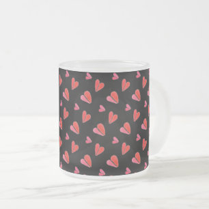 MINI HEARTS II Frosted Glass Mug