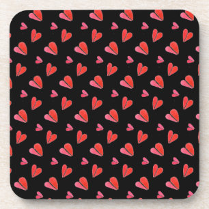 MINI HEARTS II Hard Plastic Coasters