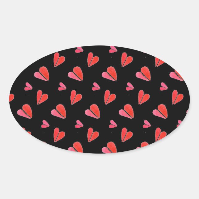 MINI HEARTS II Oval Stickers (Front)