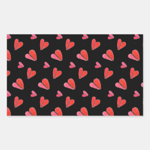 MINI HEARTS II Rectangle Stickers