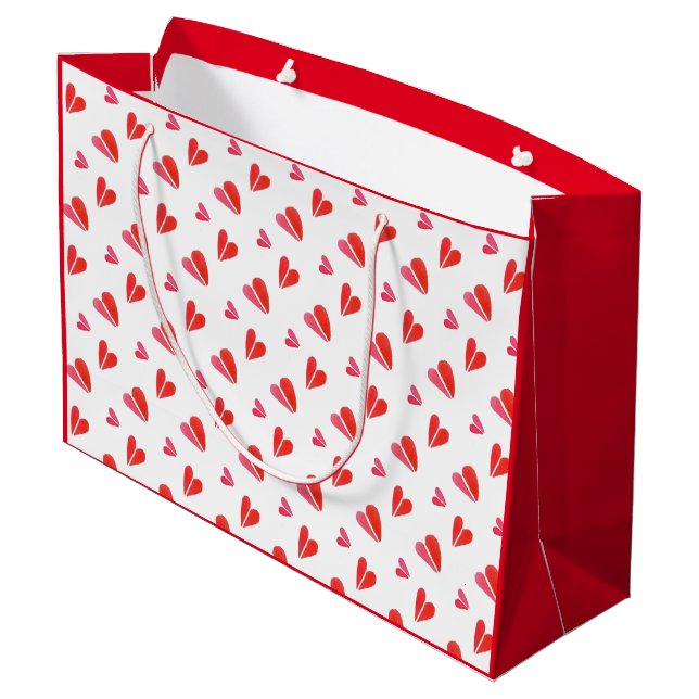 MINI HEARTS Large Gift Bag (Back Angled)
