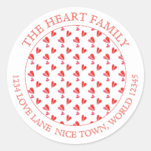 MINI HEARTS Large Round Envelope Seals