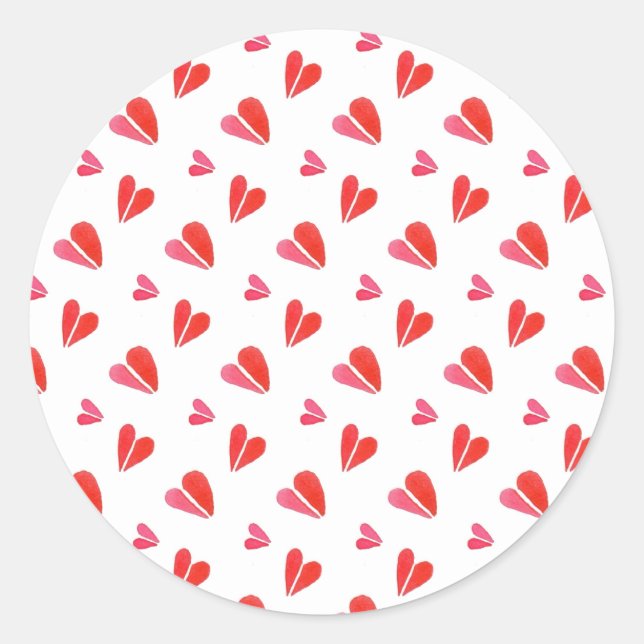 MINI HEARTS Large Round Stickers (Front)