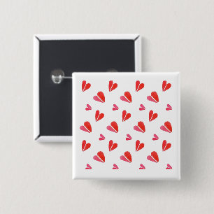 MINI HEARTS Square Pin Button