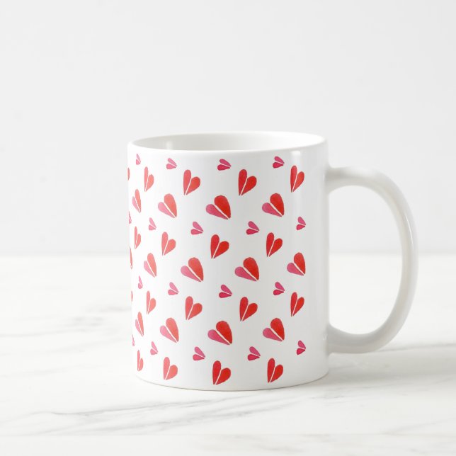 MINI HEARTS White Mug (Right)