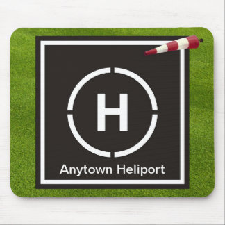Mini helicopter landing pad - Anytown Heliport Mouse Mat