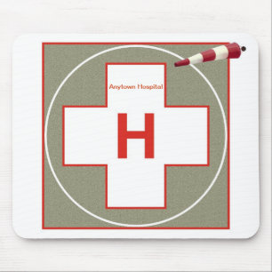 Mini helicopter landing pad - Anytown Hospital Mouse Mat