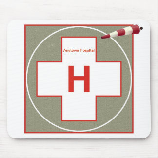 Mini helicopter landing pad - Anytown Hospital Mouse Mat