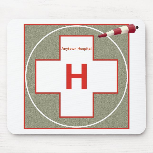 Mini helicopter landing pad - Anytown Hospital Mouse Mat (Front)