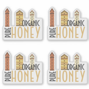Mini Hives Pure Organic Honey Clear Label