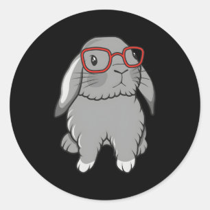 Mini Holland Lop Bunny Rabbit Easter Classic Round Sticker