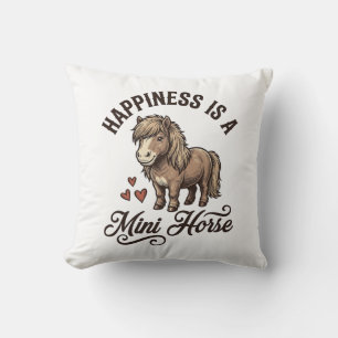Mini Horse Vintage Engraving Cute Pony Shirt Desig Cushion